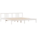 Estructura de cama sin colchón madera maciza blanca 200x200 cm