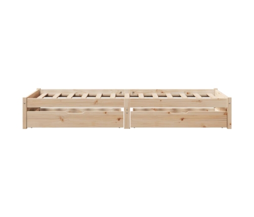 Estructura de cama sin colchón madera maciza pino 75x190 cm