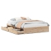Estructura de cama sin colchón madera maciza de pino 120x190 cm