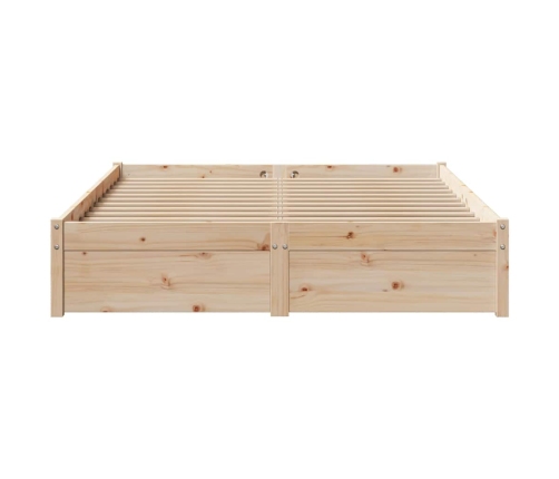 Estructura de cama sin colchón madera maciza de pino 120x190 cm