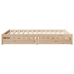 Estructura de cama sin colchón madera maciza de pino 120x190 cm