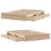 Estructura de cama sin colchón madera maciza de pino 120x190 cm