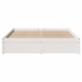 Estructura de cama sin colchón madera maciza blanca 120x190 cm