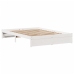 Estructura de cama sin colchón madera maciza blanca 120x190 cm