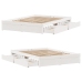 Estructura de cama sin colchón madera maciza blanca 120x190 cm