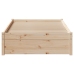 Estructura de cama sin colchón madera maciza de pino 100x200 cm