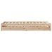 Estructura de cama sin colchón madera maciza de pino 100x200 cm