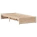 Estructura de cama sin colchón madera maciza de pino 100x200 cm