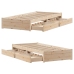 Estructura de cama sin colchón madera maciza de pino 100x200 cm