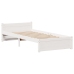 Estructura de cama sin colchón madera maciza blanca 90x190 cm