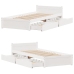 Estructura de cama sin colchón madera maciza blanca 90x190 cm