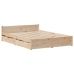 Estructura de cama sin colchón madera maciza de pino 120x190 cm