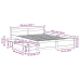 Estructura de cama sin colchón madera maciza de pino 120x190 cm