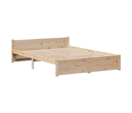 Estructura de cama sin colchón madera maciza de pino 120x190 cm