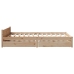 Estructura de cama sin colchón madera maciza de pino 120x190 cm