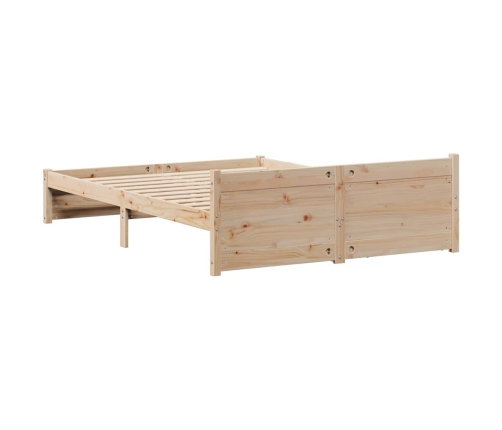 Estructura de cama sin colchón madera maciza de pino 120x190 cm