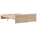 Estructura de cama sin colchón madera maciza de pino 120x190 cm