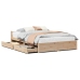 Estructura de cama sin colchón madera maciza de pino 135x190 cm