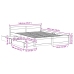 Estructura de cama sin colchón madera maciza de pino 135x190 cm