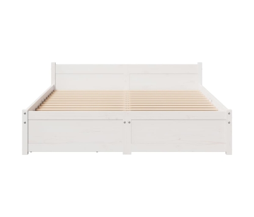 Estructura de cama sin colchón madera de pino blanco 135x190 cm