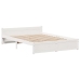 Estructura de cama sin colchón madera de pino blanco 135x190 cm