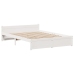 Estructura de cama sin colchón madera de pino blanca 140x190 cm