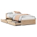 Estructura de cama sin colchón madera maciza de pino 100x200 cm