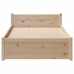 Estructura de cama sin colchón madera maciza de pino 100x200 cm