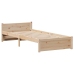 Estructura de cama sin colchón madera maciza de pino 100x200 cm