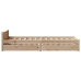 Estructura de cama sin colchón madera maciza de pino 100x200 cm