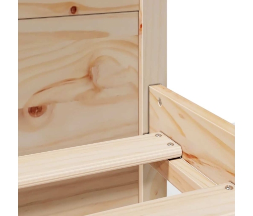 Estructura de cama sin colchón madera maciza de pino 100x200 cm