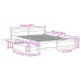 Estructura de cama sin colchón madera de pino maciza 120x200 cm