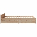 Estructura de cama sin colchón madera de pino maciza 120x200 cm