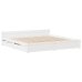 Estructura de cama sin colchón madera de pino blanca 150x200 cm