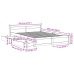 Estructura de cama sin colchón madera de pino blanca 150x200 cm