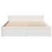 Estructura de cama sin colchón madera de pino blanca 150x200 cm