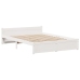 Estructura de cama sin colchón madera de pino blanca 150x200 cm