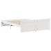 Estructura de cama sin colchón madera de pino blanca 150x200 cm