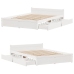 Estructura de cama sin colchón madera de pino blanca 150x200 cm