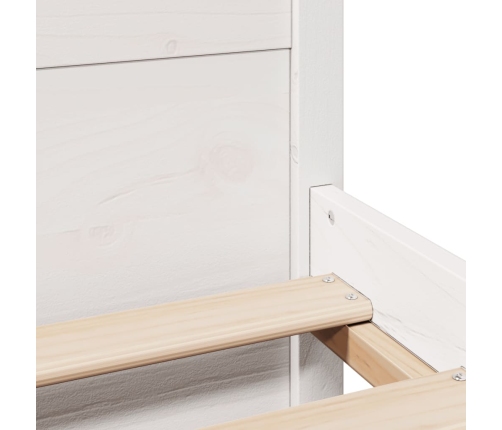Estructura de cama sin colchón madera de pino blanca 150x200 cm