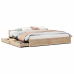 Estructura de cama sin colchón madera maciza de pino 200x200 cm