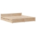 Estructura de cama sin colchón madera maciza de pino 200x200 cm