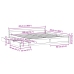 Estructura de cama sin colchón madera maciza de pino 200x200 cm