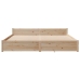Estructura de cama sin colchón madera maciza de pino 200x200 cm