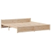 Estructura de cama sin colchón madera maciza de pino 200x200 cm