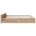 Estructura de cama sin colchón madera maciza de pino 200x200 cm