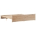 Estructura de cama sin colchón madera maciza de pino 200x200 cm