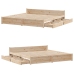 Estructura de cama sin colchón madera maciza de pino 200x200 cm
