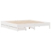 Estructura de cama sin colchón madera maciza blanca 200x200 cm
