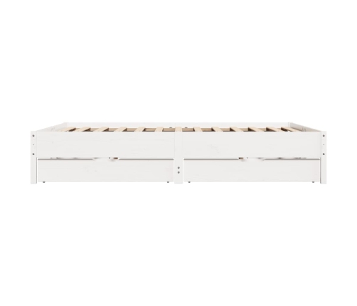 Estructura de cama sin colchón madera maciza blanca 200x200 cm